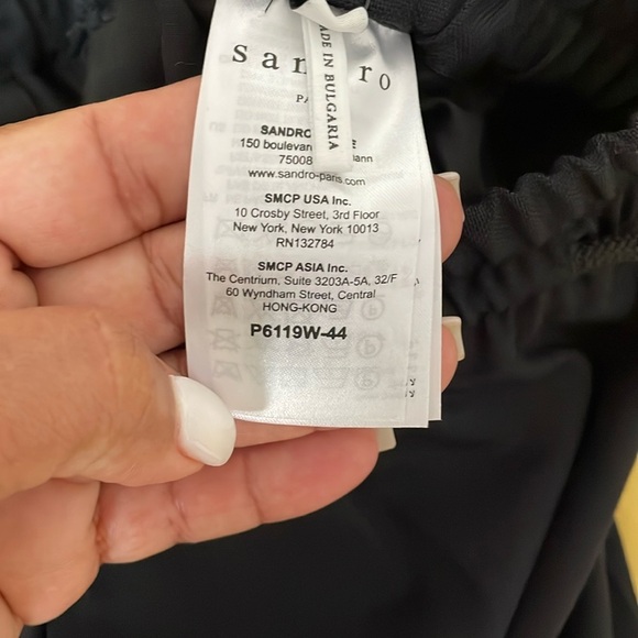 Sandro Black Dress Pants Elegant Straight-Cut Design - Picture 4 of 15